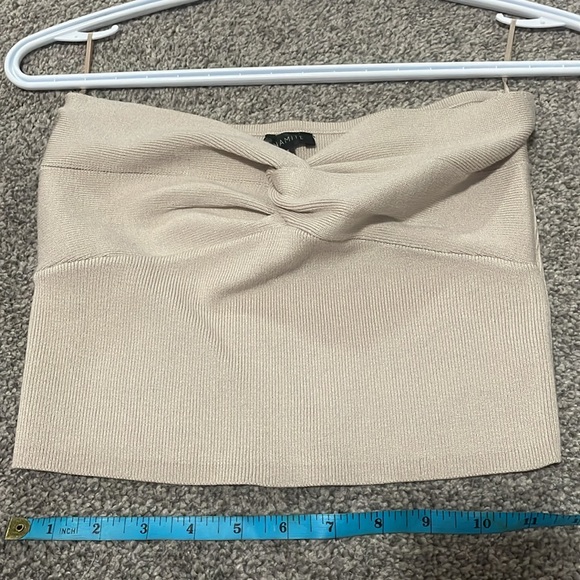 Dynamite knit cross detailed cropped tube top - Picture 2 of 5